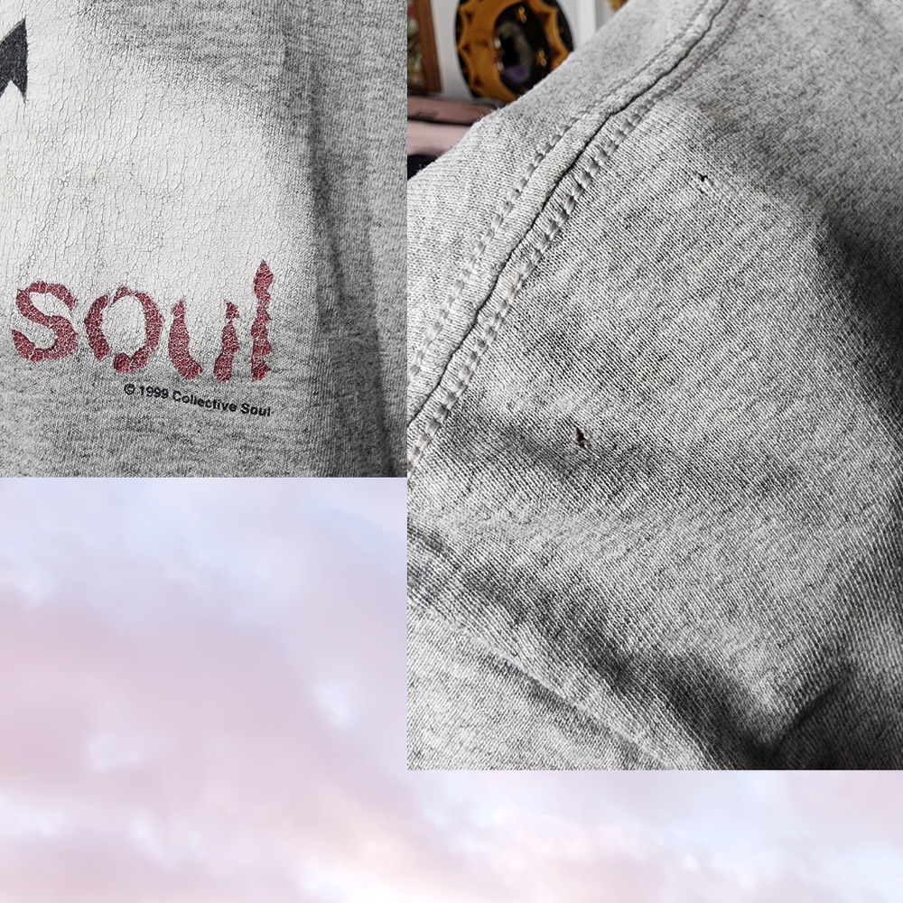 Vtg 1999 Collective Soul Dosage Concert Band Rock Grey Mens T-Shirt Size Large - Picture 6 of 7